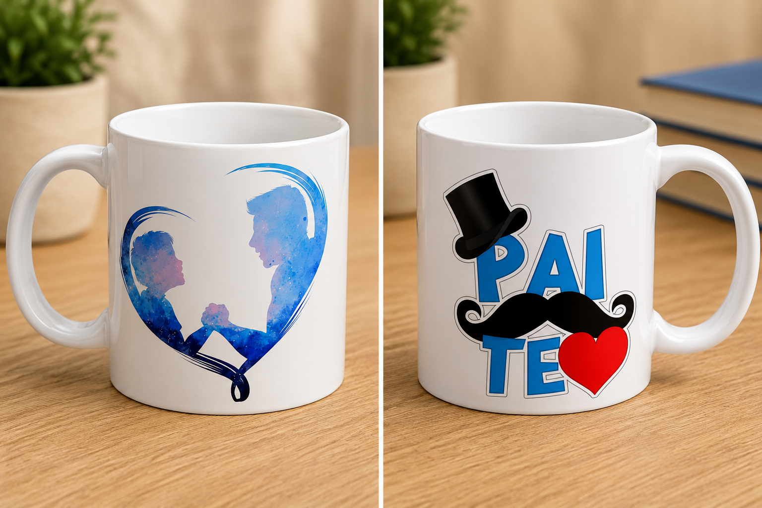 Caneca #12 — Pai, te amo — aquarela