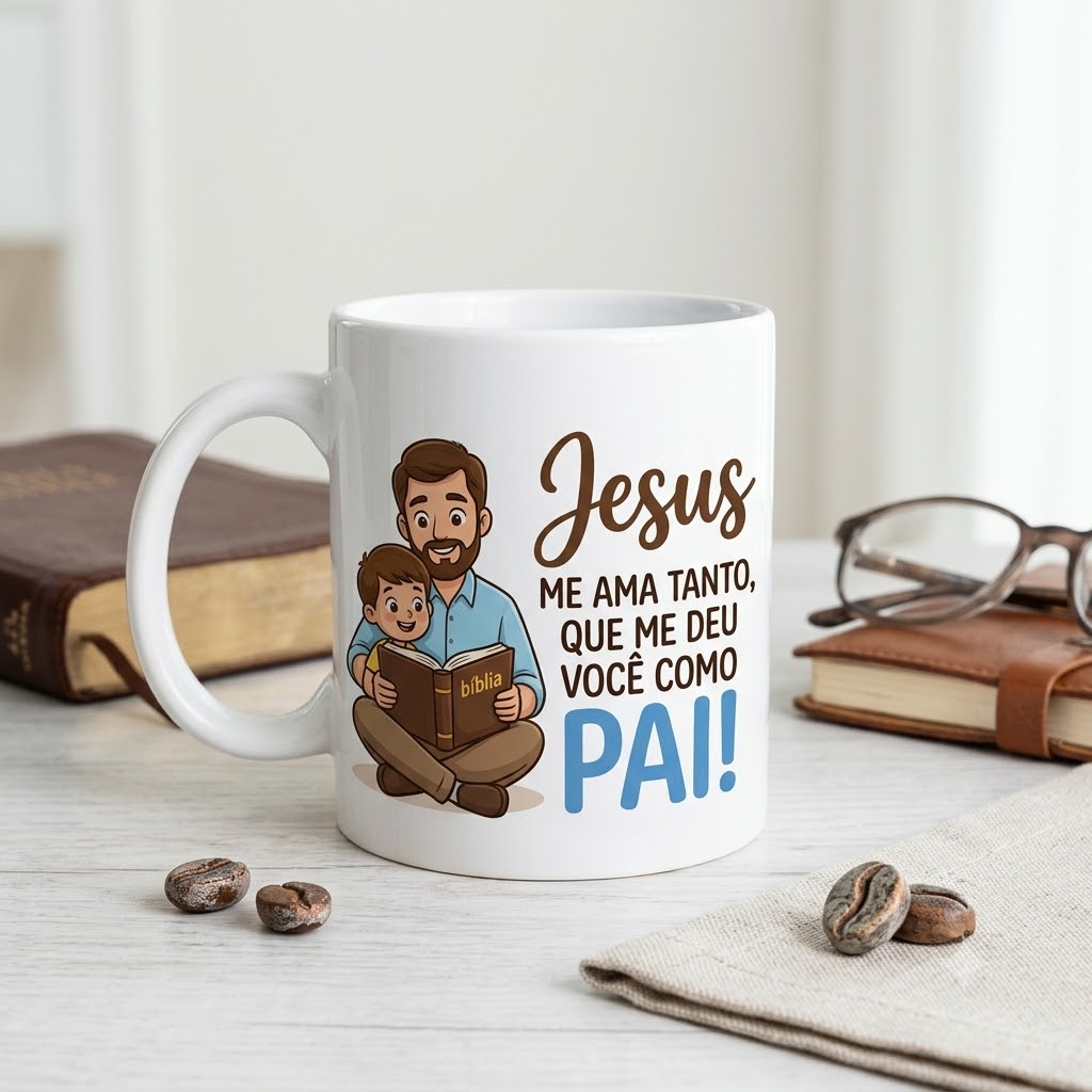 Caneca #16 — Jesus me ama tanto que me deu você como pai