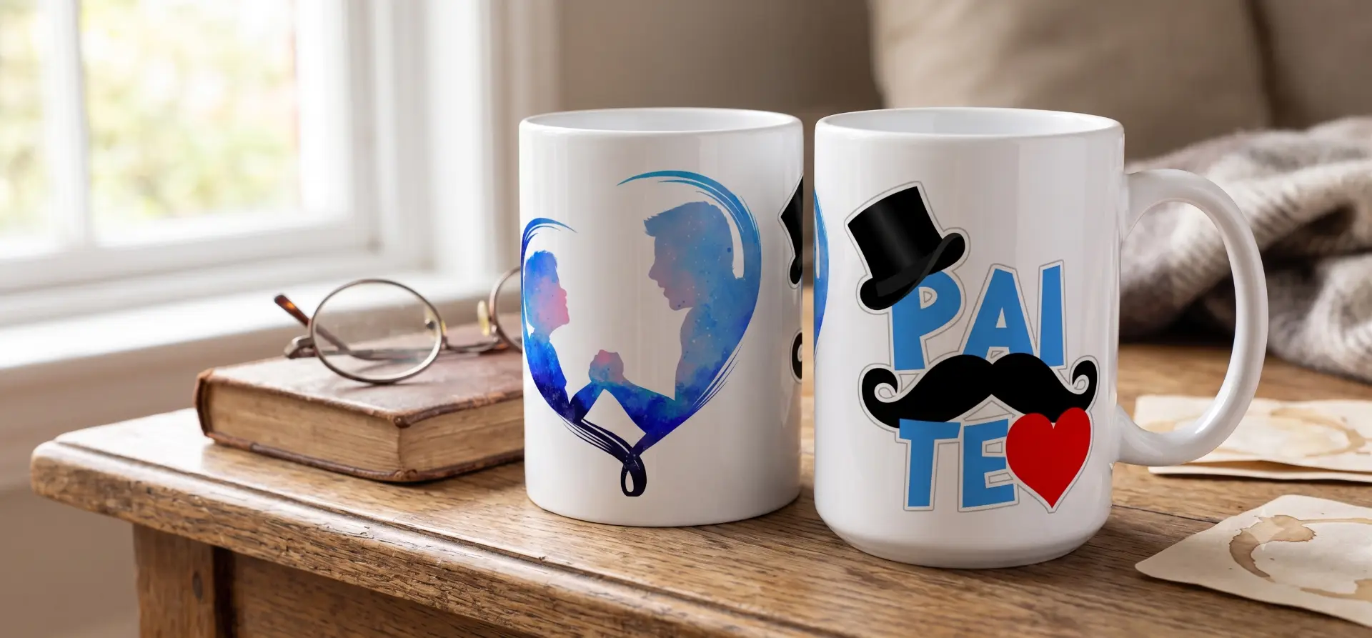 Caneca #13 — Pai, te amo — aquarela (versão 2)