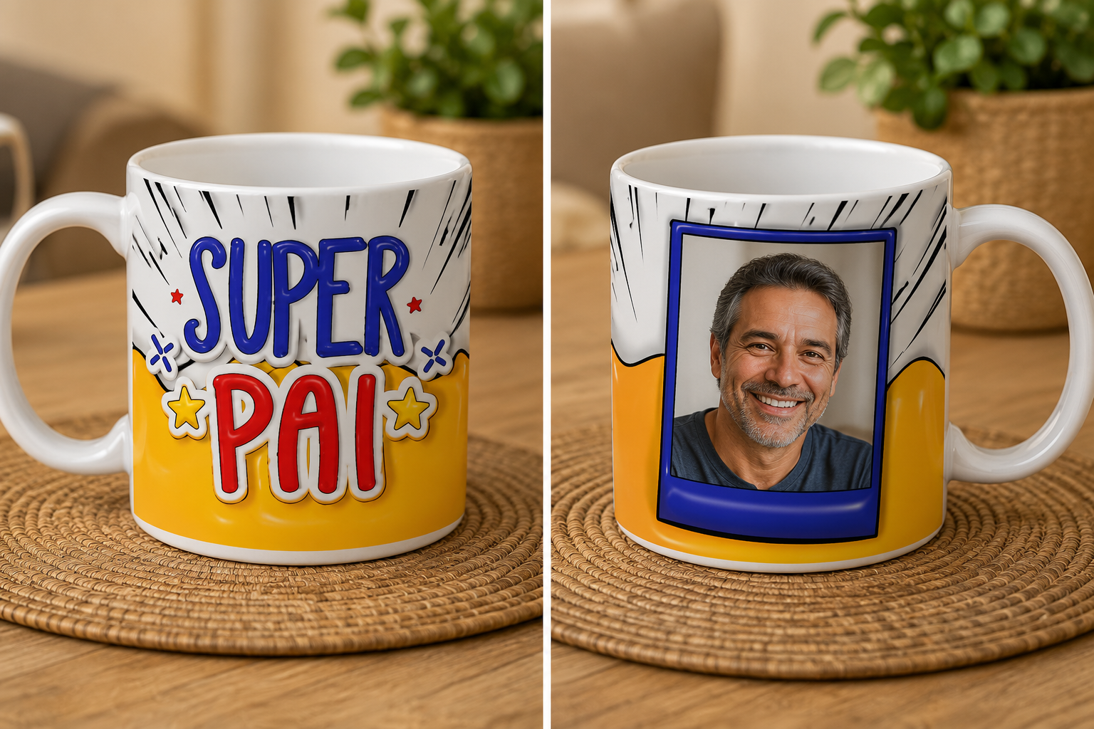 Caneca #15 — Super Pai — com foto do papai